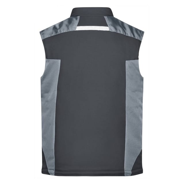 James and Nicholson James and Nicholson Men's Softshell Durable Gilet in Dark Grey - 2