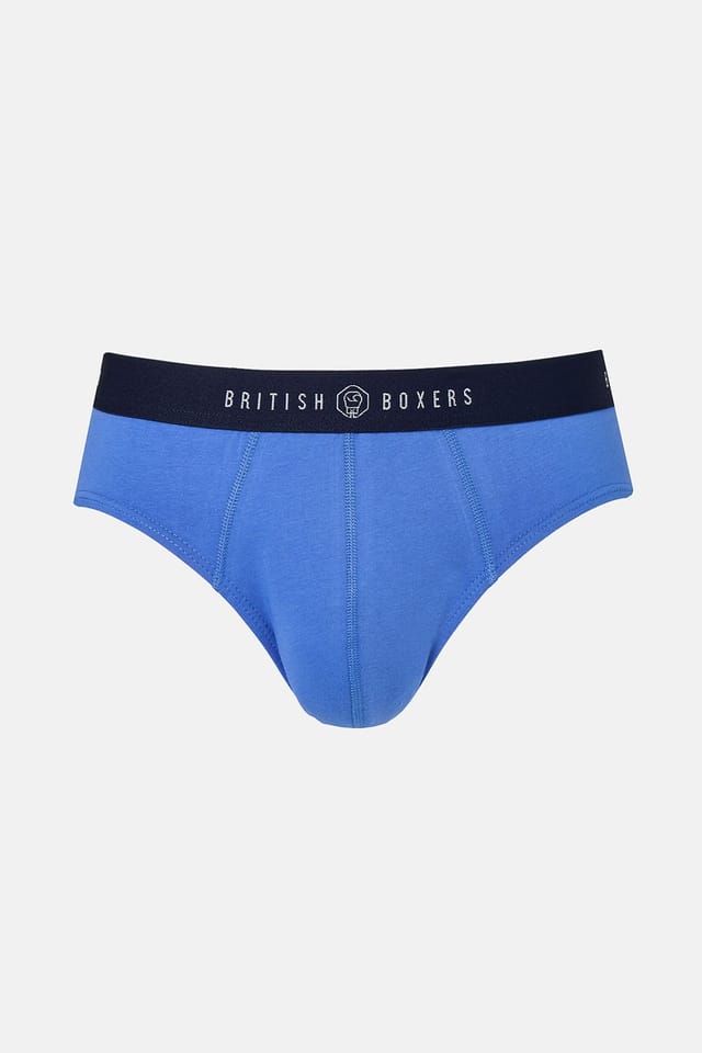 British Boxers British Boxers Men's Pack of Three "Summertime Blues" Cotton Briefs - 2