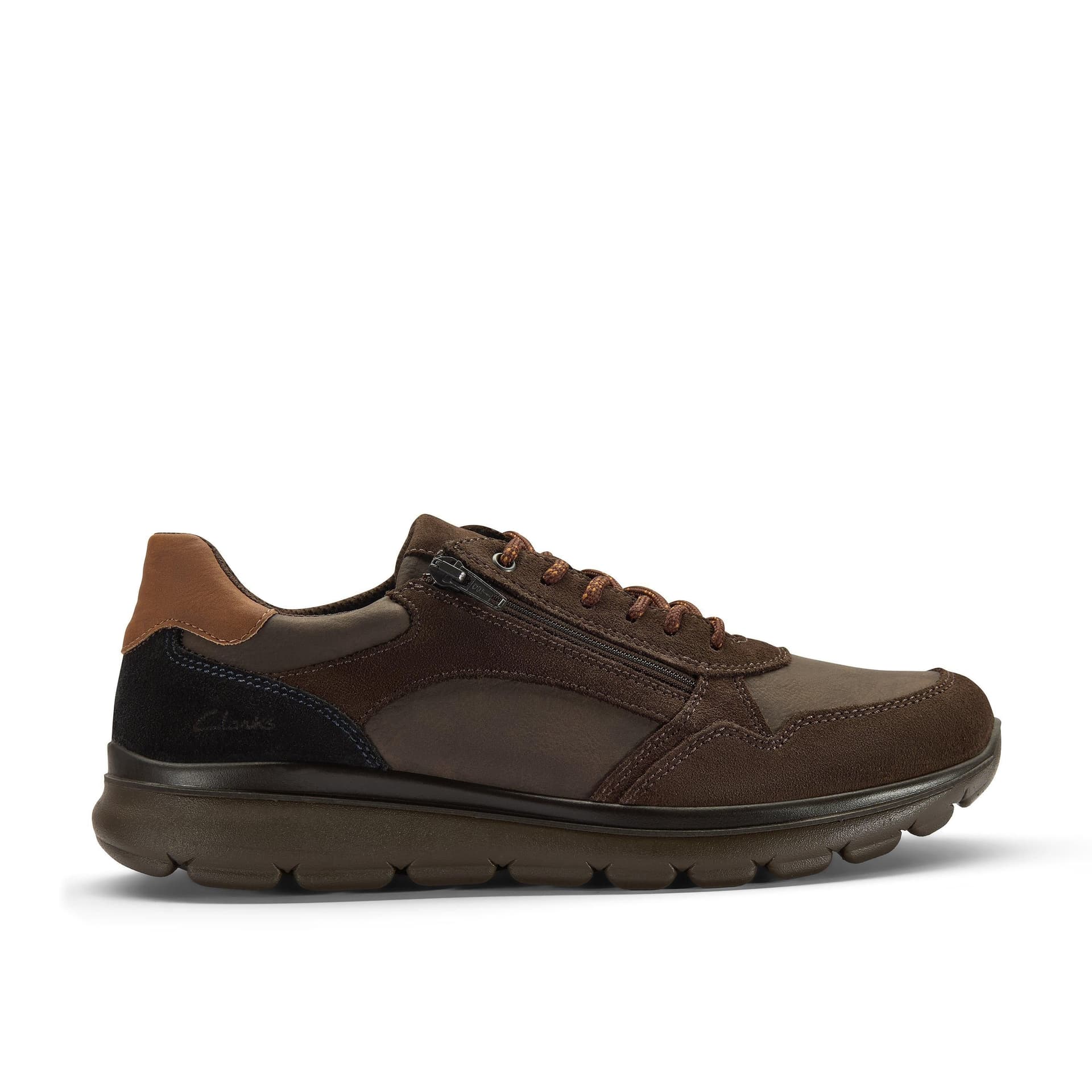 Clarks Clarks Men's Siena Zip Brown Leather Lace Up