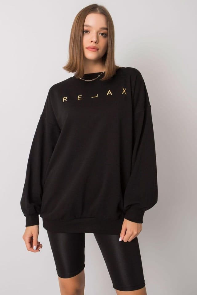 Love Lace Love Lace Women's Long Sleeve Crewneck Sweatshirt for Everyday Wear in Black - 3