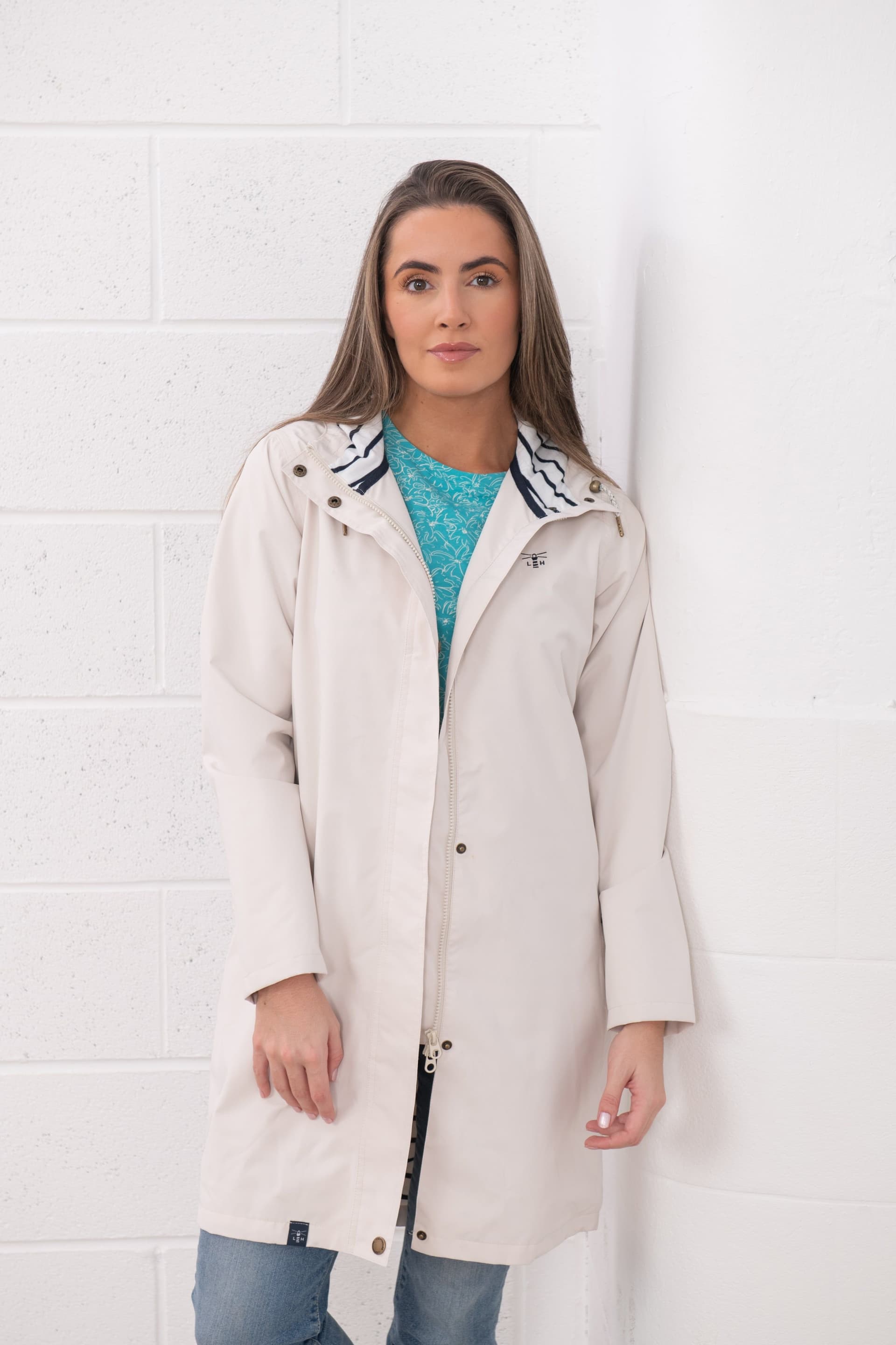 Lighthouse Clothing Lighthouse Clothing Women's Long Beachcomber Jacket Spring Summer Outdoor Coat in Cream