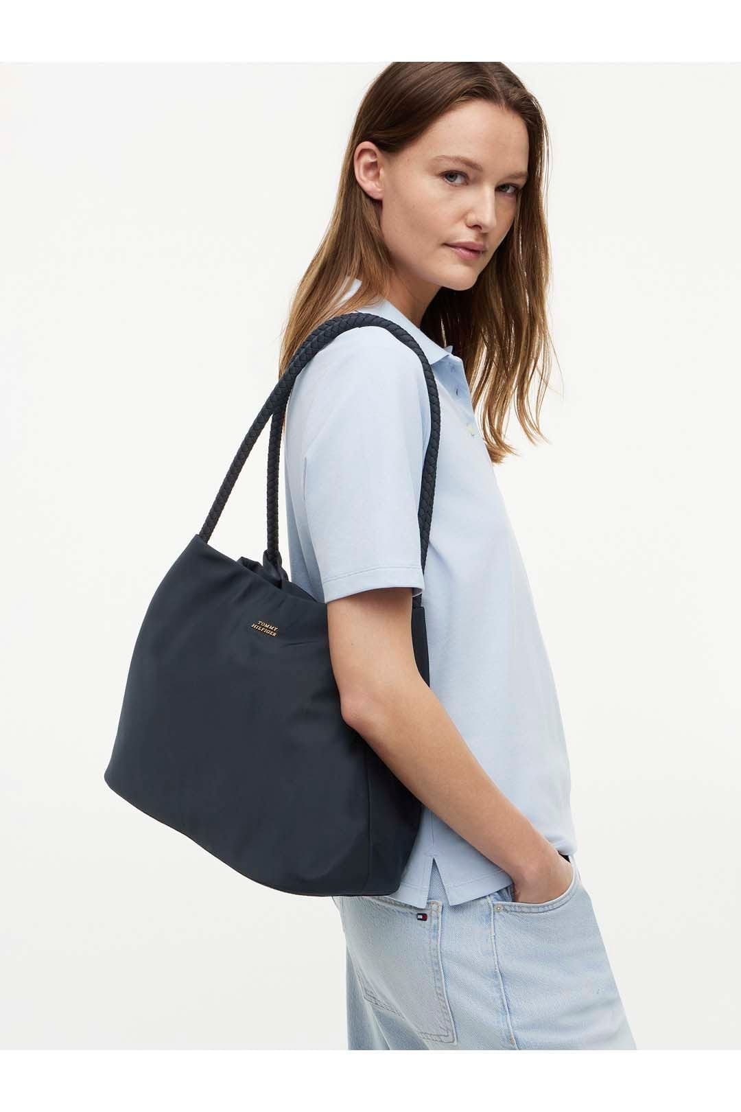 Tommy Hilfiger Tommy Hilfiger Women's Marina Hobo/Tote Nylon Black - 4