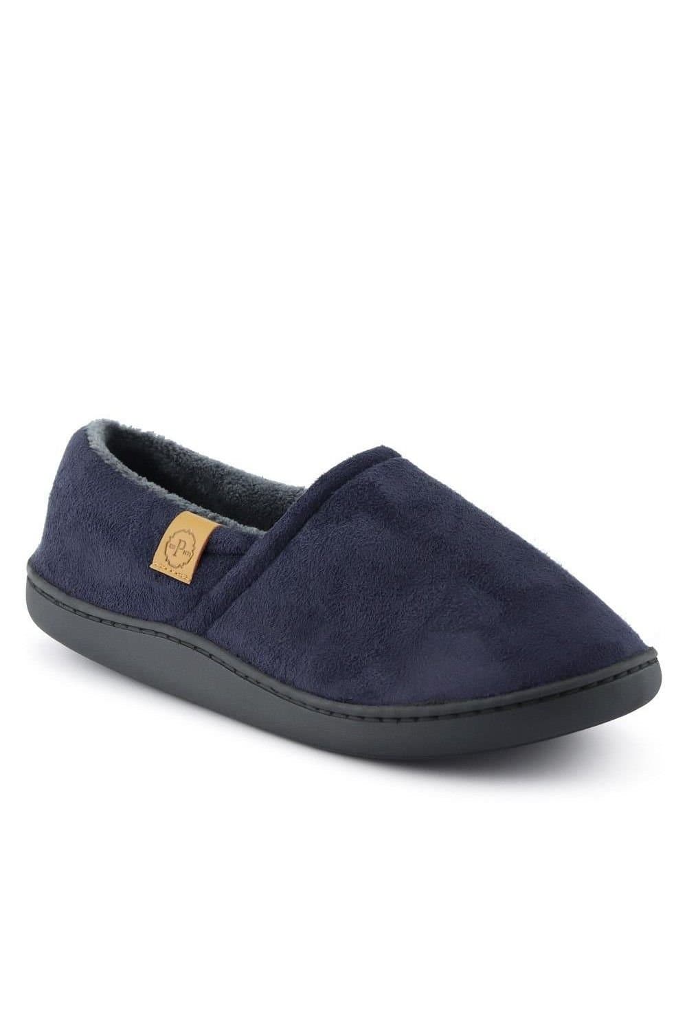 Pavers Pavers Men's Warm Full Slippers in Navy