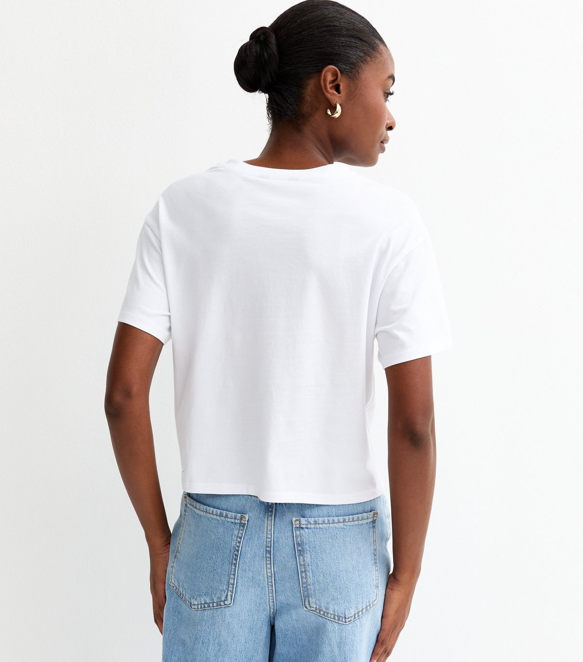 New Look Women's White Cotton Tie Front T-Shirt New Look - 4