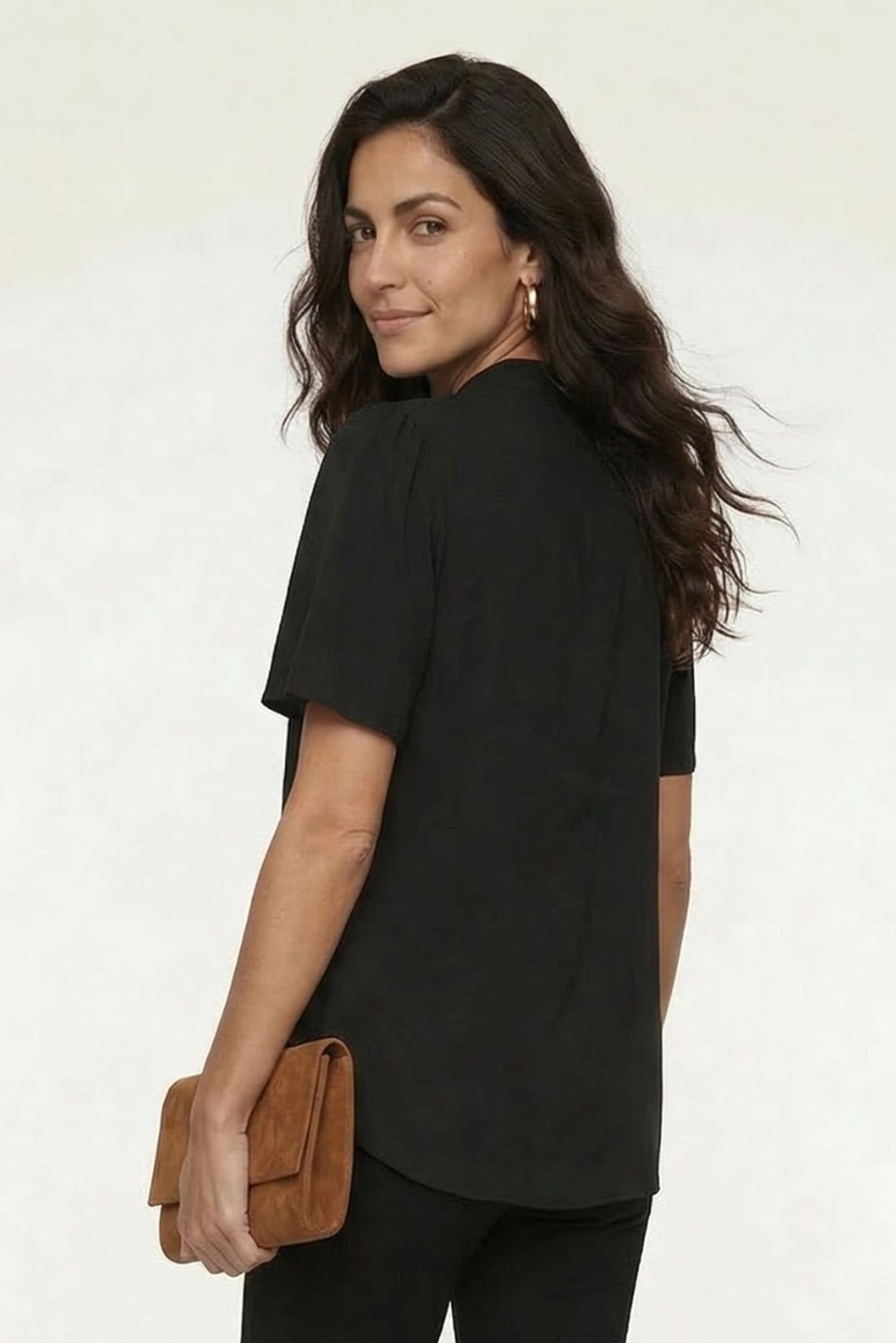Lily and Lionel Lily and Lionel Women's Camille Flutter Sleeve Top in Black - 4