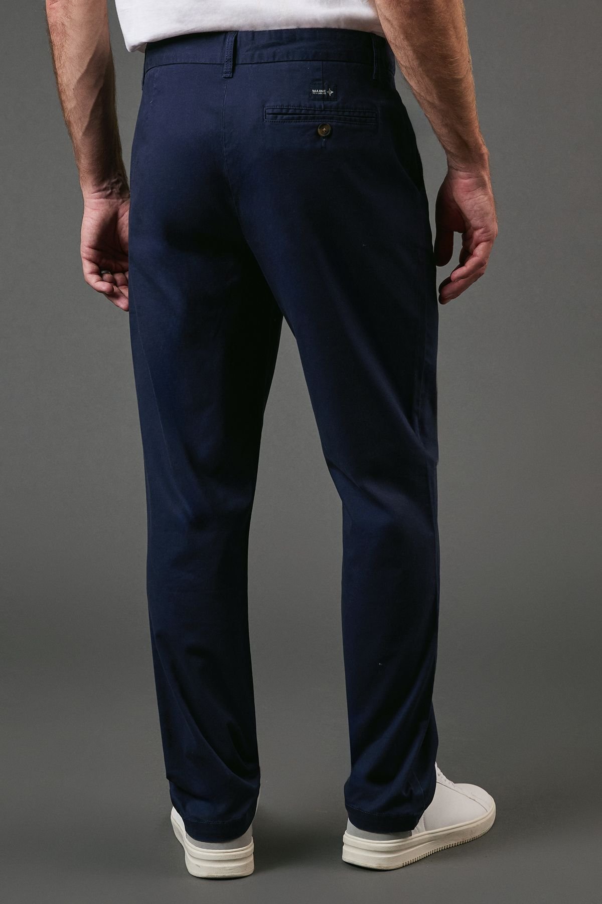 Maine Maine Men's Royal Blue Premium Chino Trousers - 3