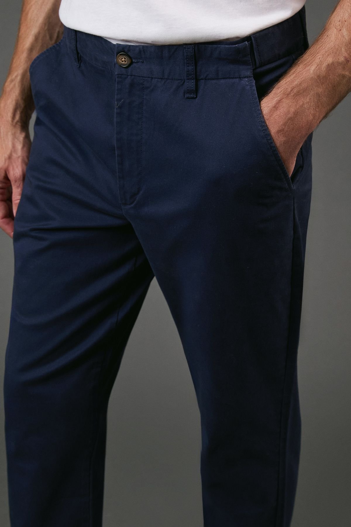 Maine Maine Men's Royal Blue Premium Chino Trousers - 4