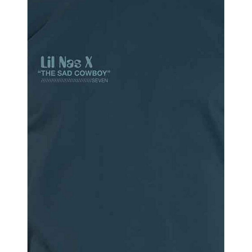 X Lil Nas X Lil Nas Men's Album Cotton T-Shirt in Turquoise - 3