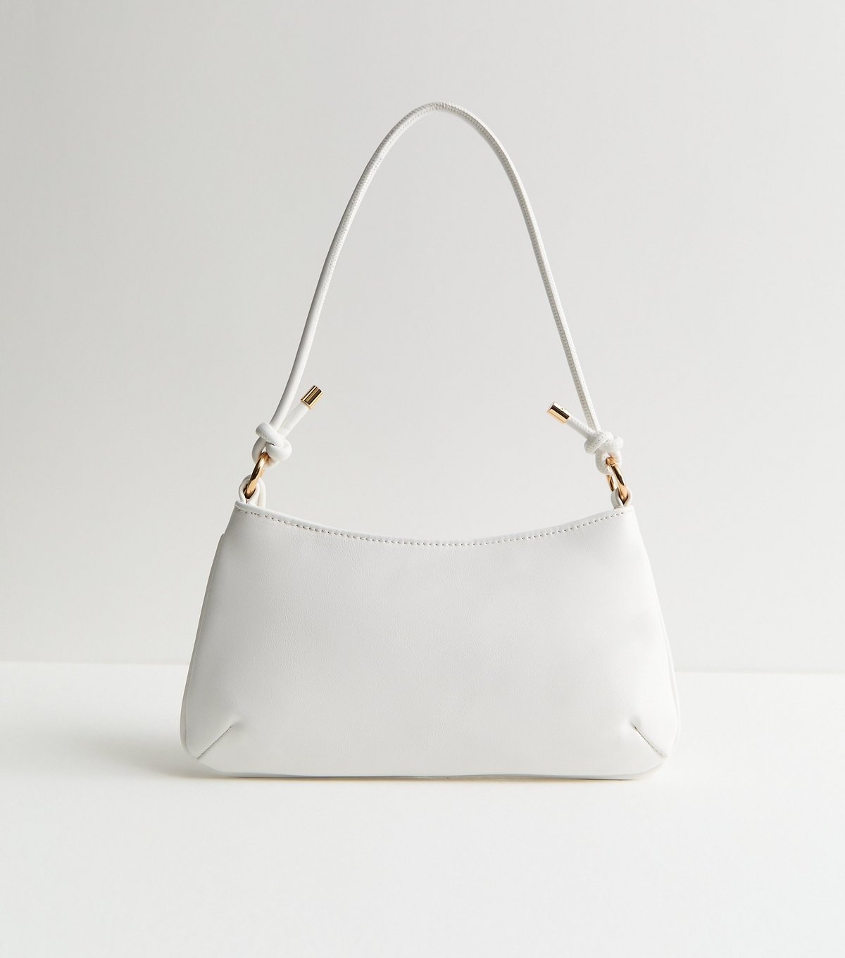 New Look White Faux Leather Flower Charm Shoulder Bag New Look - 3