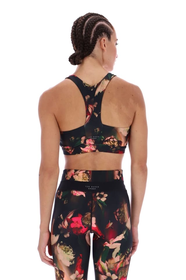 Ted Baker Ted Baker Women's Tb Sport Nici Floral Mid Support Bra Orchid Print - 2