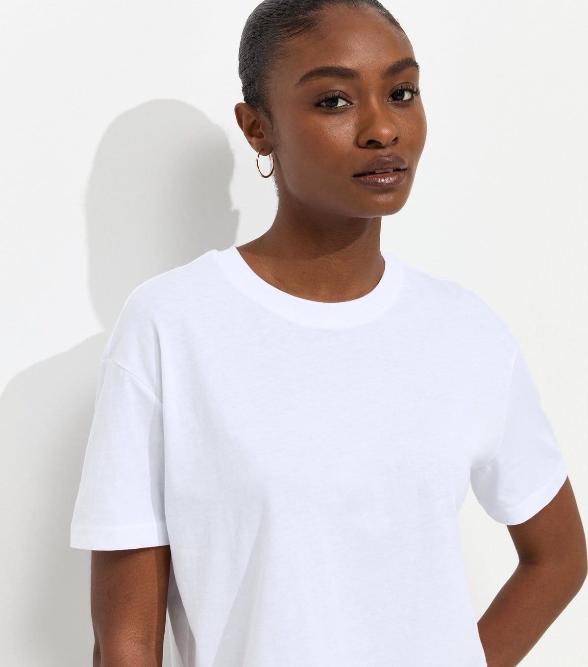 Women's White Cotton Boxy Fit T-Shirt New Look