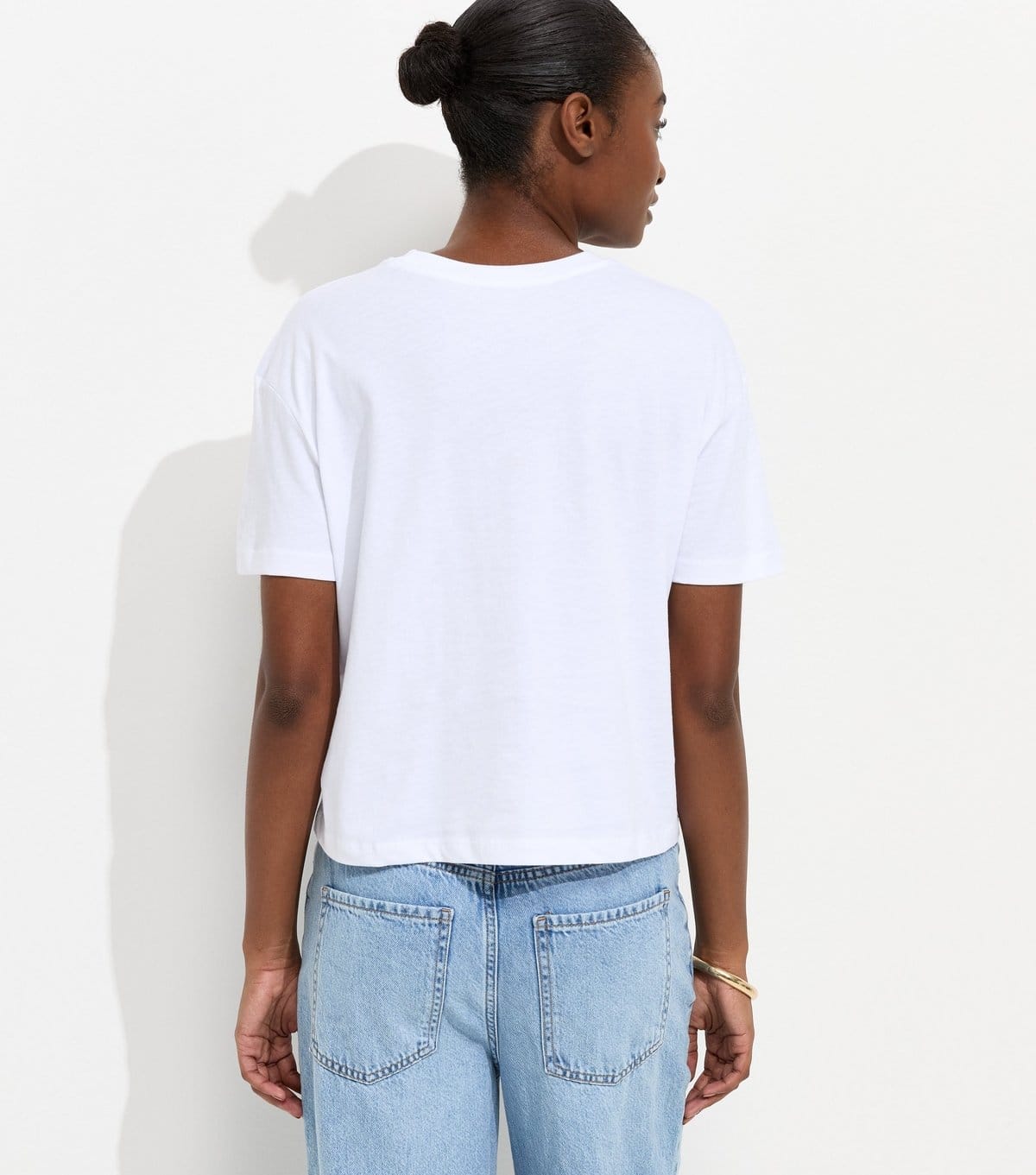 New Look Women's White Cotton Boxy Fit T-Shirt New Look - 4