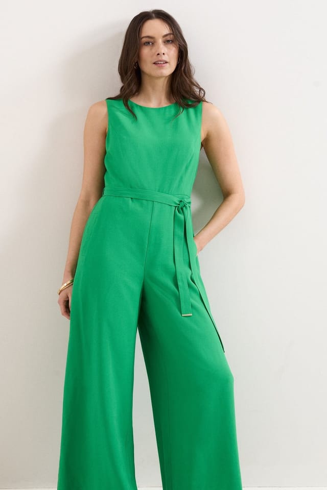Phase Eight Phase Eight Women's Marta Wide Leg Jumpsuit in Emerald - 3