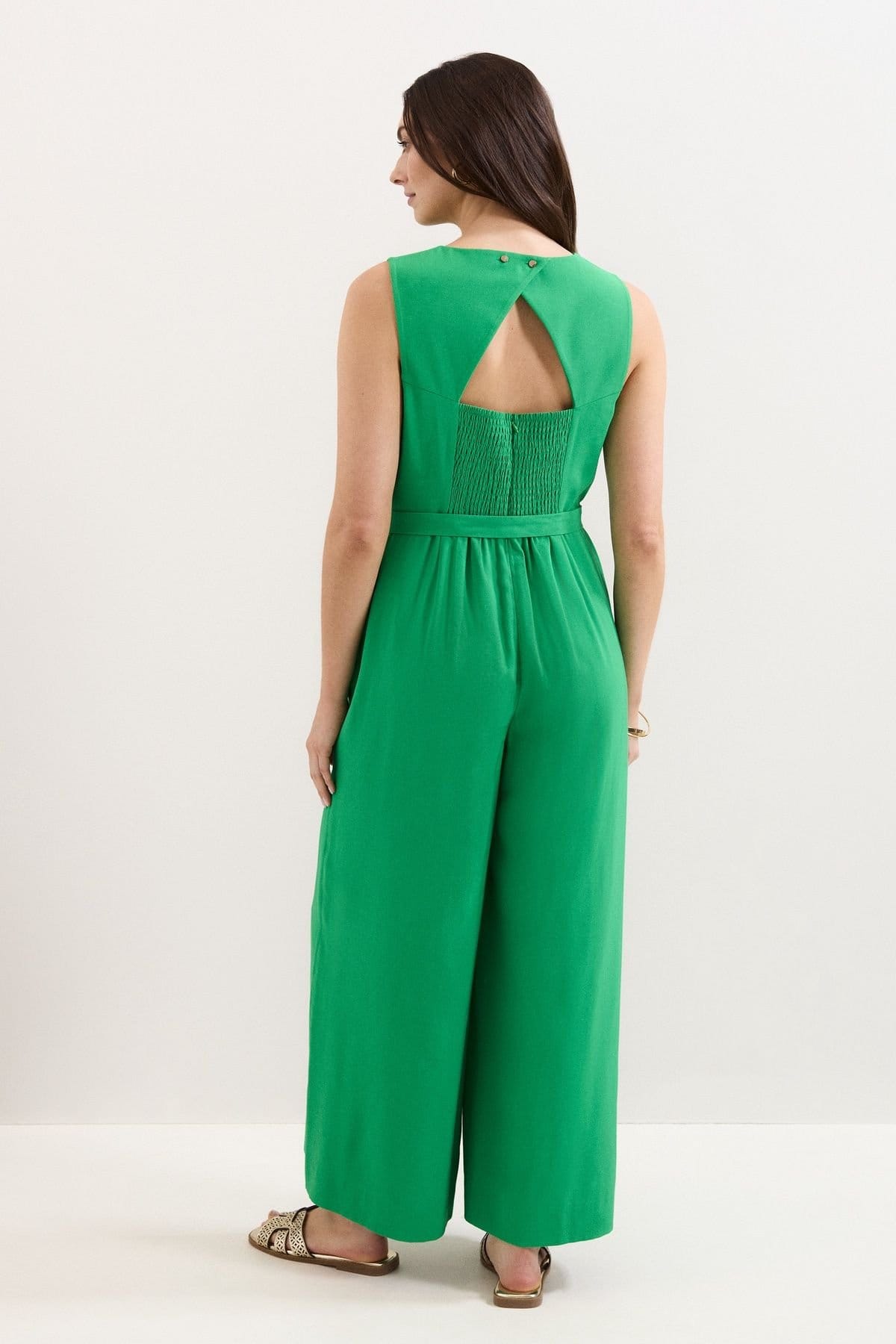 Phase Eight Phase Eight Women's Marta Wide Leg Jumpsuit in Emerald - 4