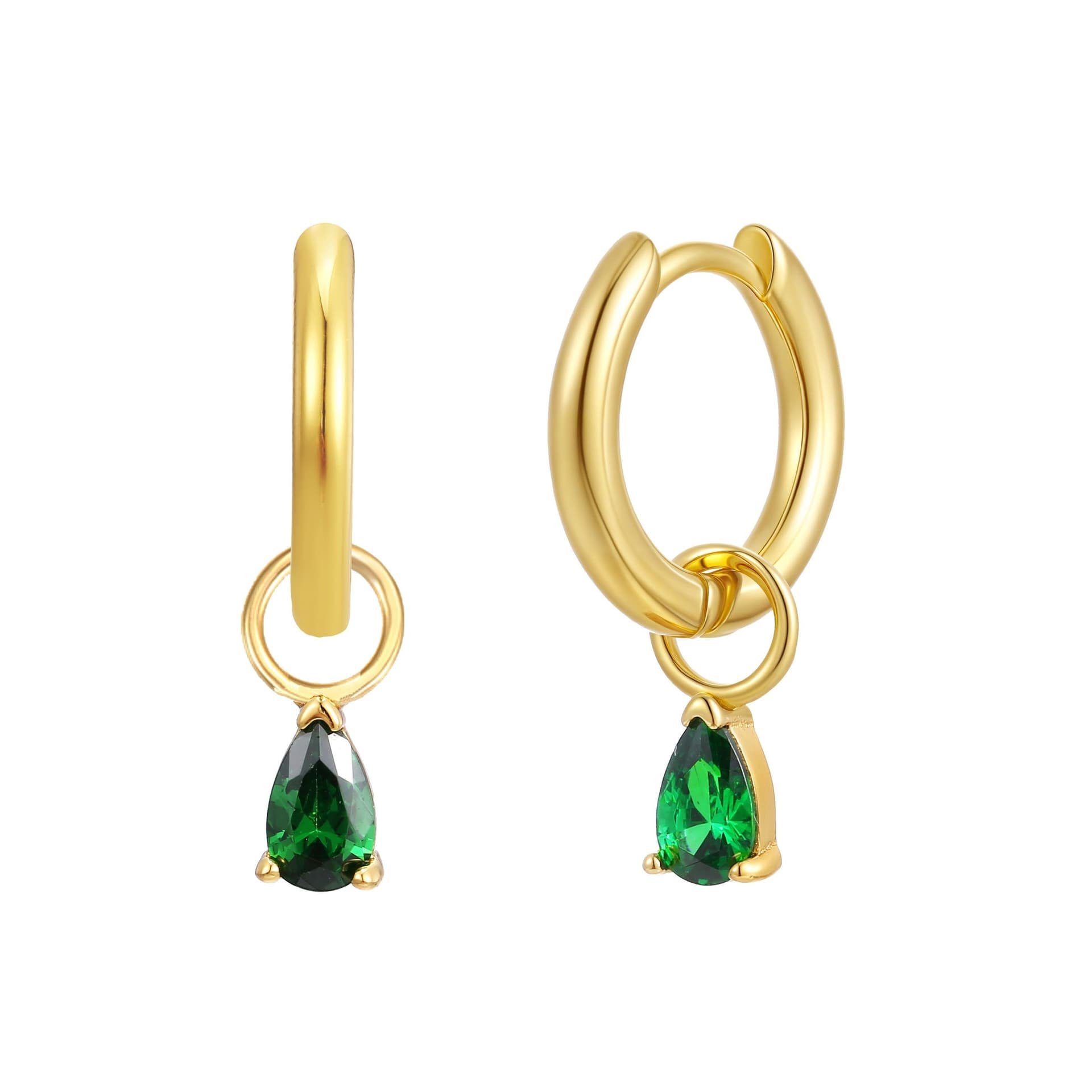 Gold Trip Gold Trip Gold May Birthstone Charm Earrings
