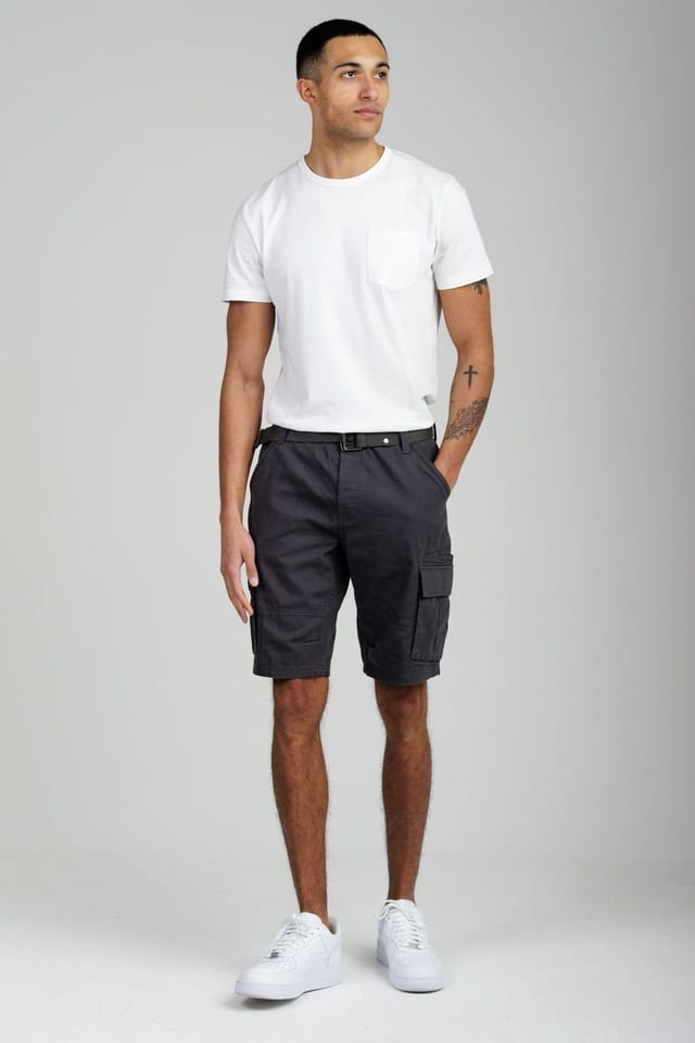 Tokyo Laundry Tokyo Laundry Men's Cotton Ripstop Cargo Shorts in Grey - 3