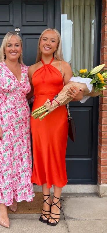 New Look Coral halter neck dress