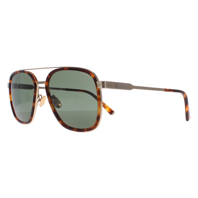 Police Police Women's Aviator Shiny Red Havana Green SPLC49 Lewis 21 Sunglasses in Brown - 2