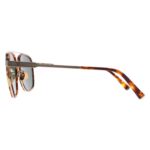 Police Police Women's Aviator Shiny Red Havana Green SPLC49 Lewis 21 Sunglasses in Brown - 3