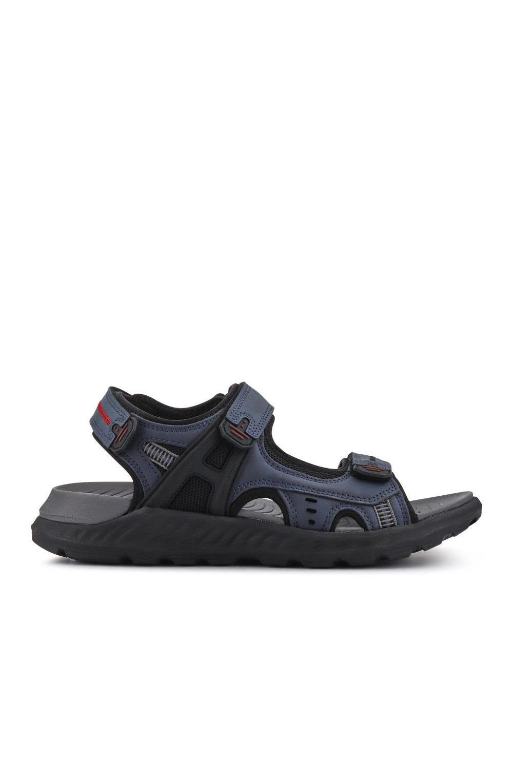 Pavers Pavers Men's Triple Touch-Fastening-Strapped Sandals in Navy - 2