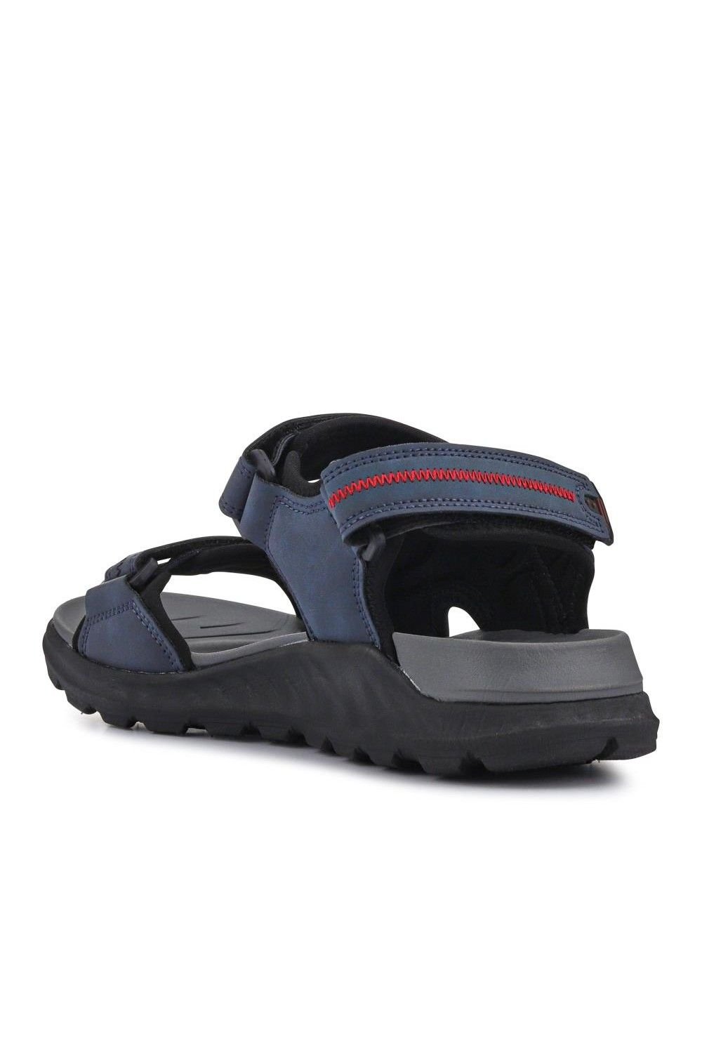 Pavers Pavers Men's Triple Touch-Fastening-Strapped Sandals in Navy - 3