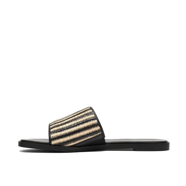 Clarks Clarks Women's Erisia Strap Black Interest Flat Sandals, Sliders - 2