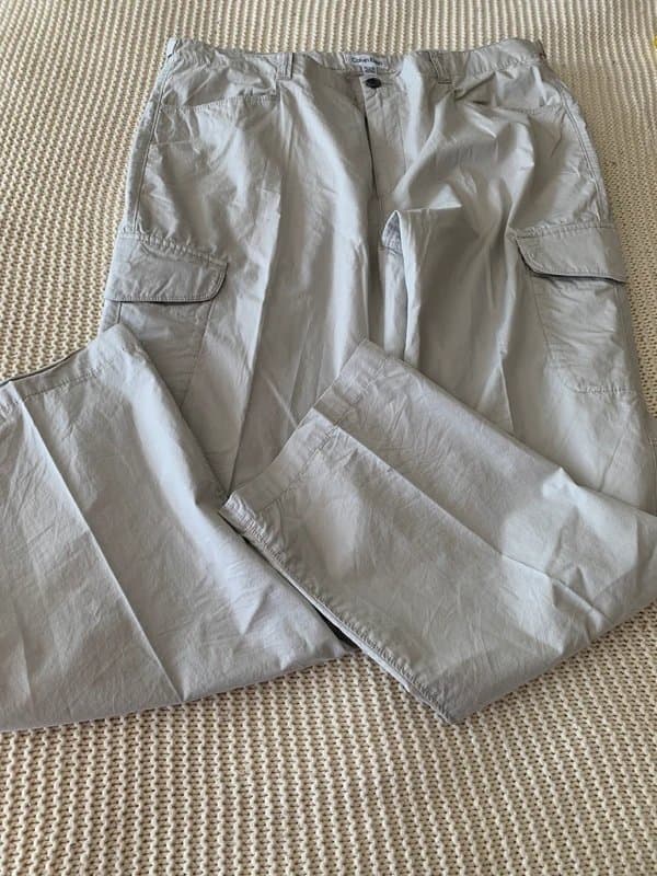 Calvin Klein Calvin Klein Light Gray Cargo Pants 40x32 Lightweight Pockets Relaxed