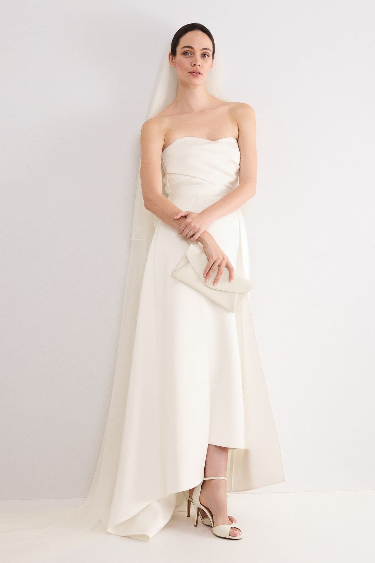 Phase Eight Phase Eight Women's Meredith Satin Midi Dress in Warm White