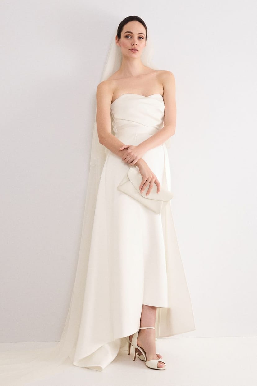 Phase Eight Phase Eight Women's Meredith Satin Midi Dress in Warm White - 1
