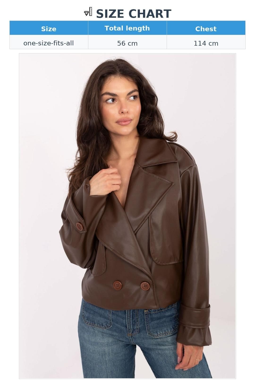 Love Lace Love Lace Women's Short Double Breasted Trench Coat in Brown - 4