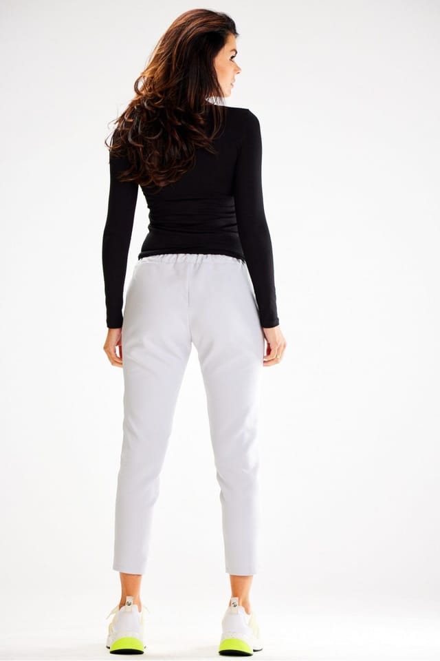 Love Lace Love Lace Women's Fitted Tracksuit Trousers with Elastic Waist in Grey - 3
