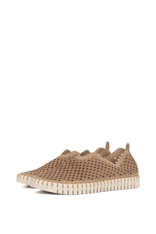 ILSE JACOBSEN Ilse Jacobsen Women's Tulip Laser Cut Out Shoe Latte in Tan - 2