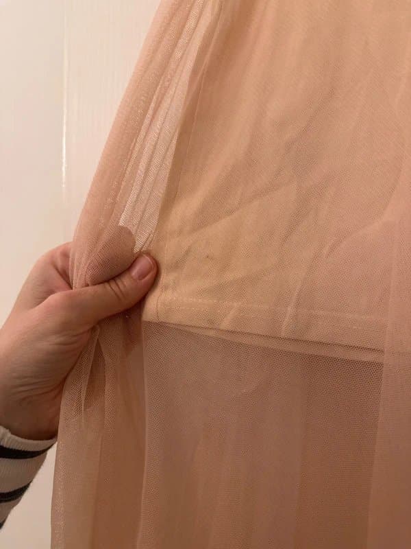 New Look Blush pink Tulle midi skirt- Mesh Layered A lined skirt size 12