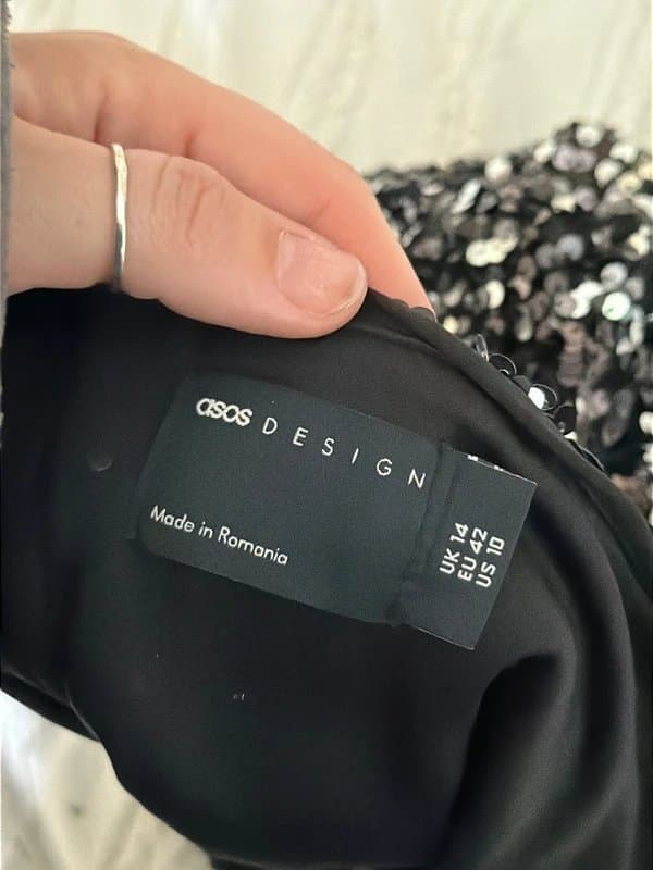 ASOS Design Sequin ASOS size 14 skirt