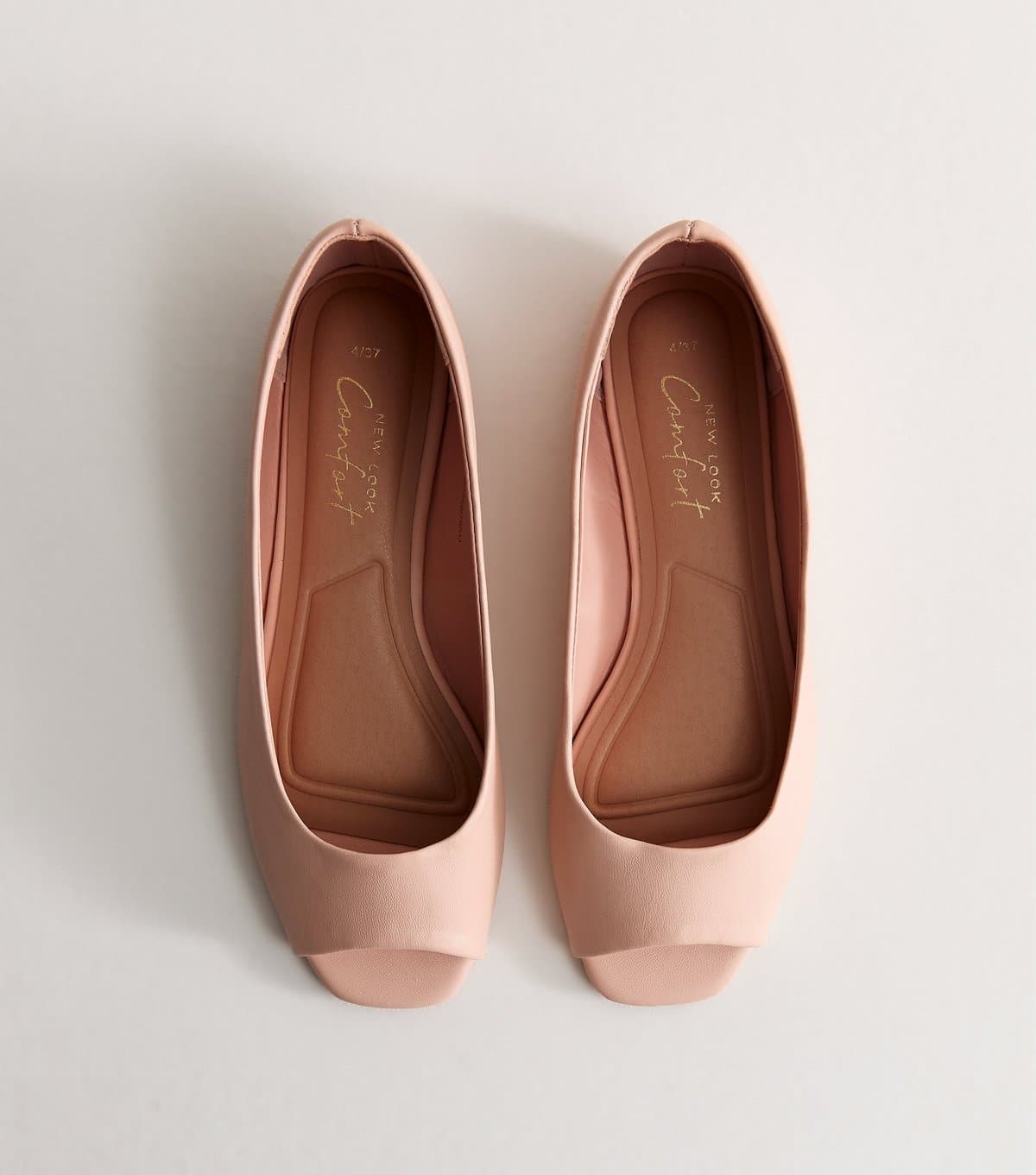 New Look New Look Light Pink Faux Leather Flats
