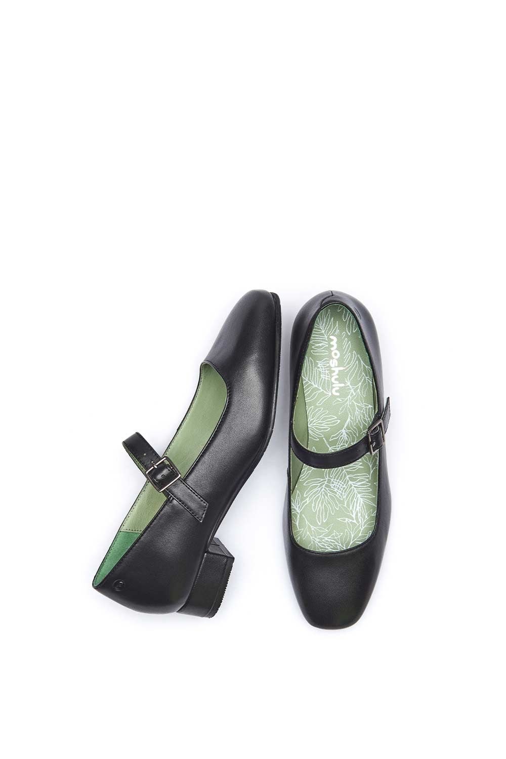 Moshulu Moshulu Women's 'Hebei' Front Buckle Block Heels in Black - 2