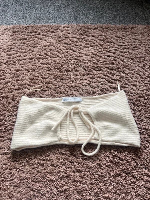 Bershka Knitted boob tube