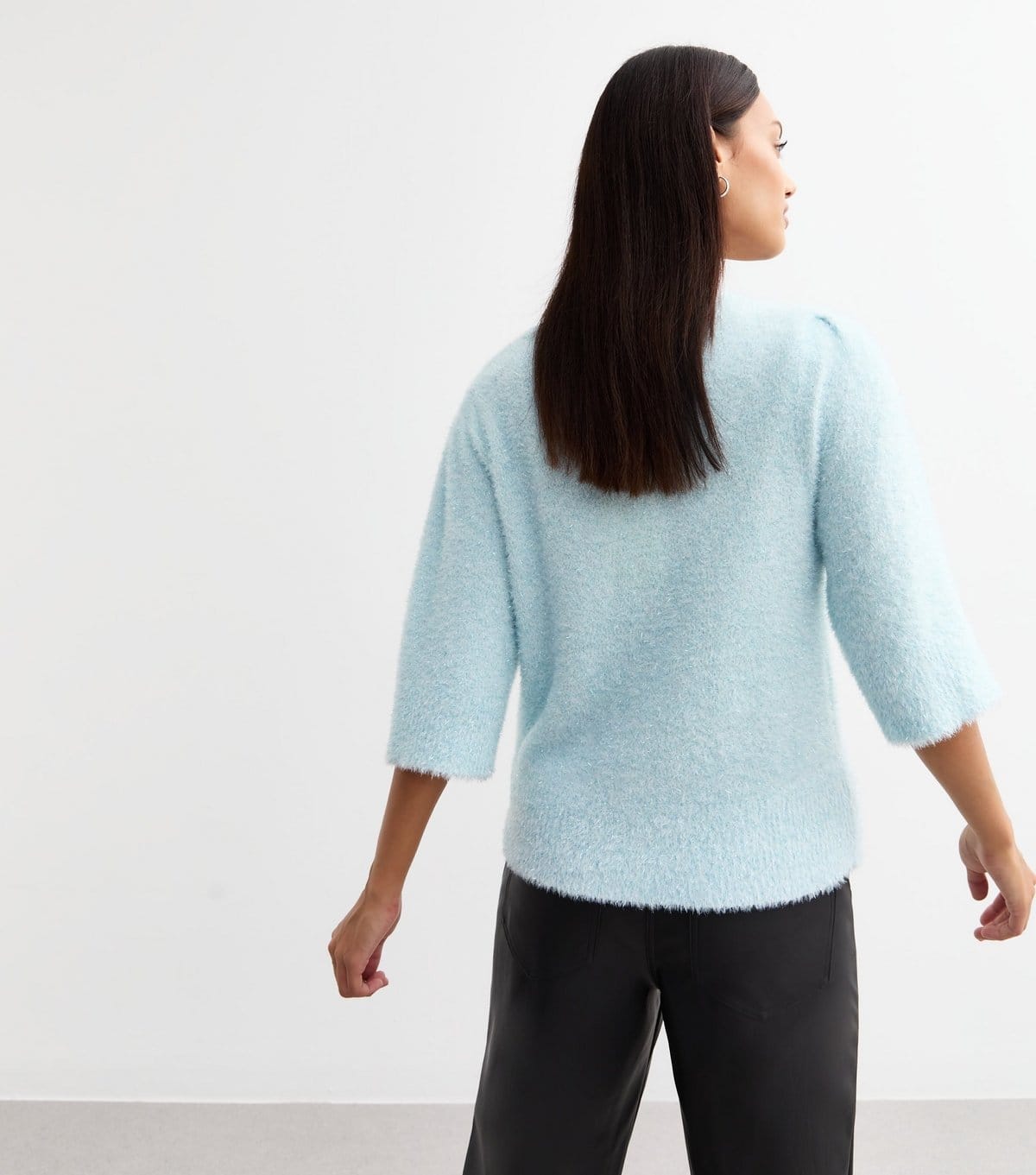 Sunshine Soul Women's Blue Sparkly Knit Cardigan Sunshine Soul New Look - 4