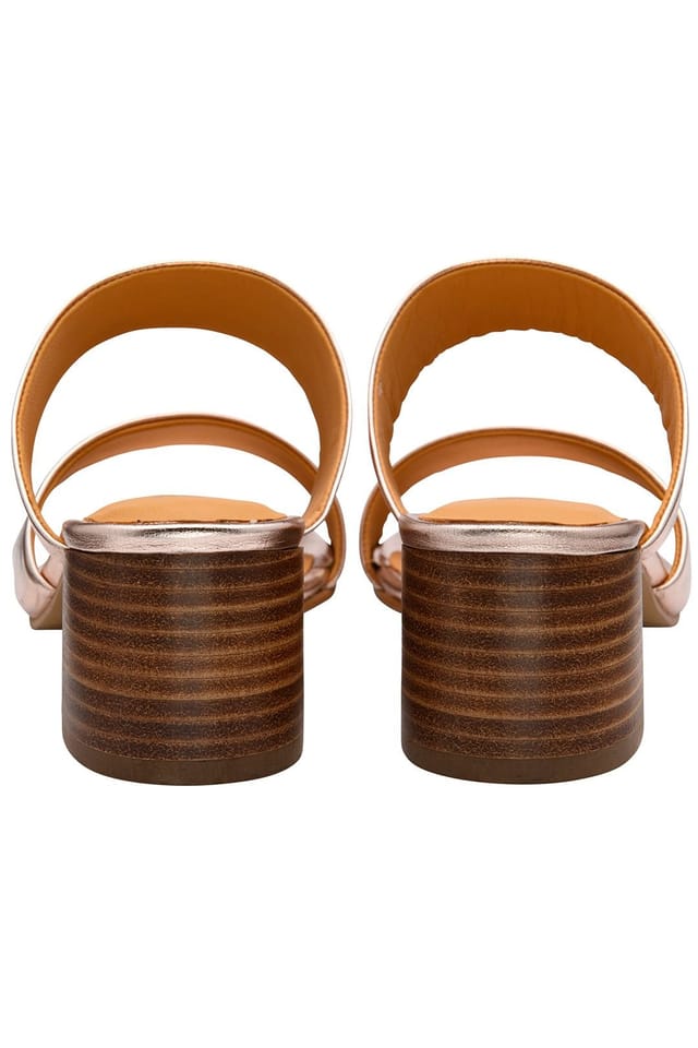 Ravel Ravel Women's Rose Gold Metallic Leather 'Lund' Mule Sandals - 3