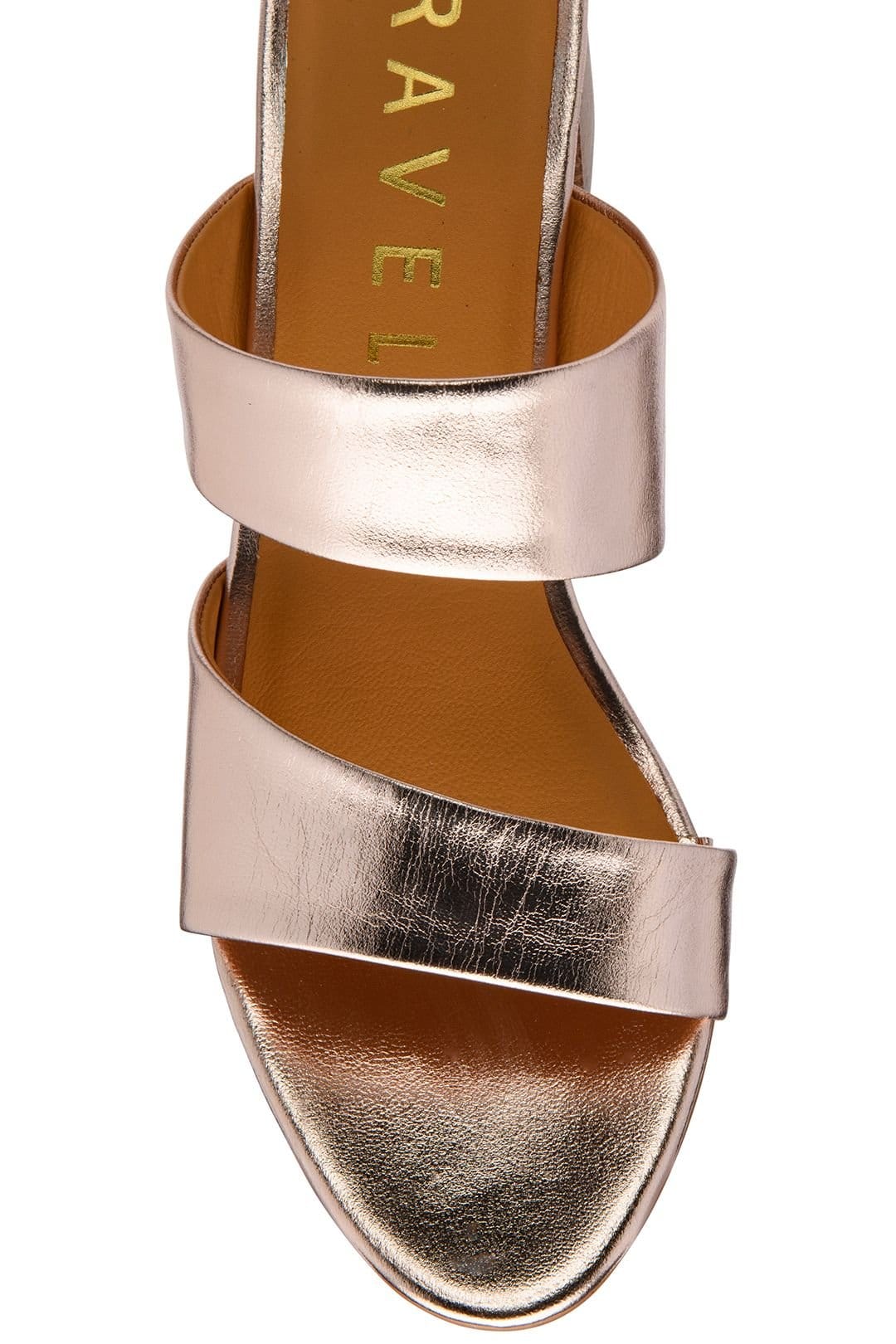 Ravel Ravel Women's Rose Gold Metallic Leather 'Lund' Mule Sandals - 4