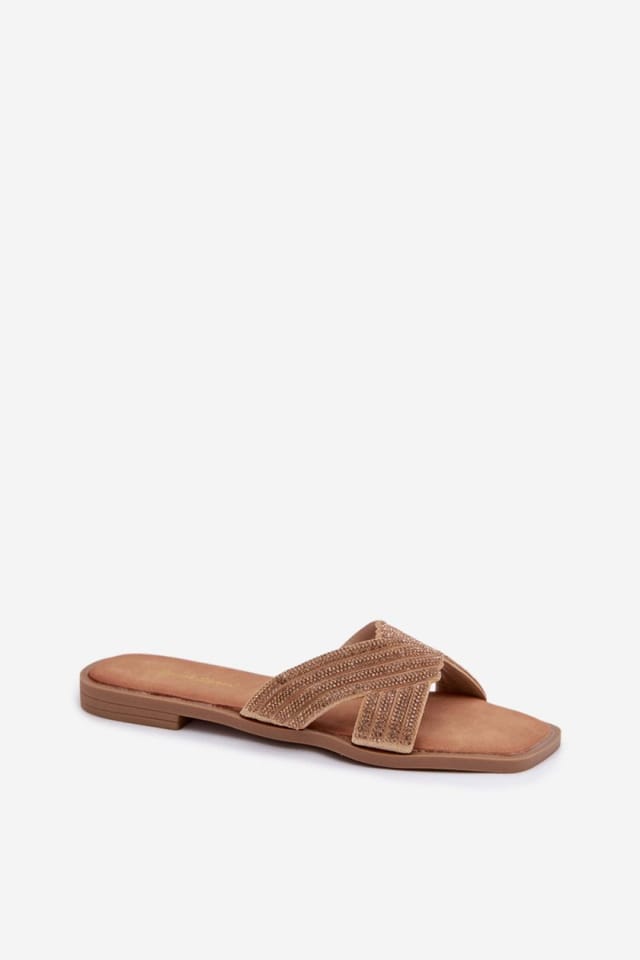 Love Lace Love Lace Women's Comfort Step Sliders with Non Slip Sole for Everyday in Gold - 2