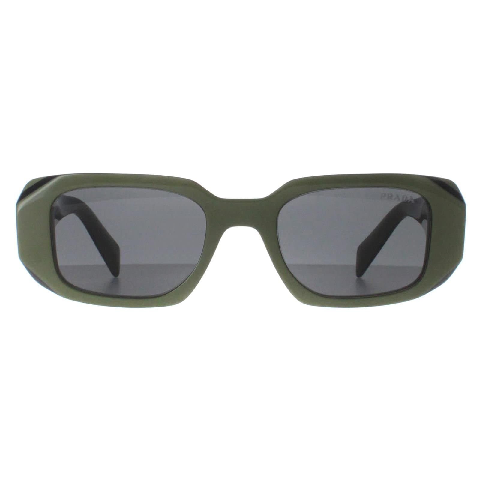 Prada Prada Women's Rectangle Sage Black Dark Grey PR17WS