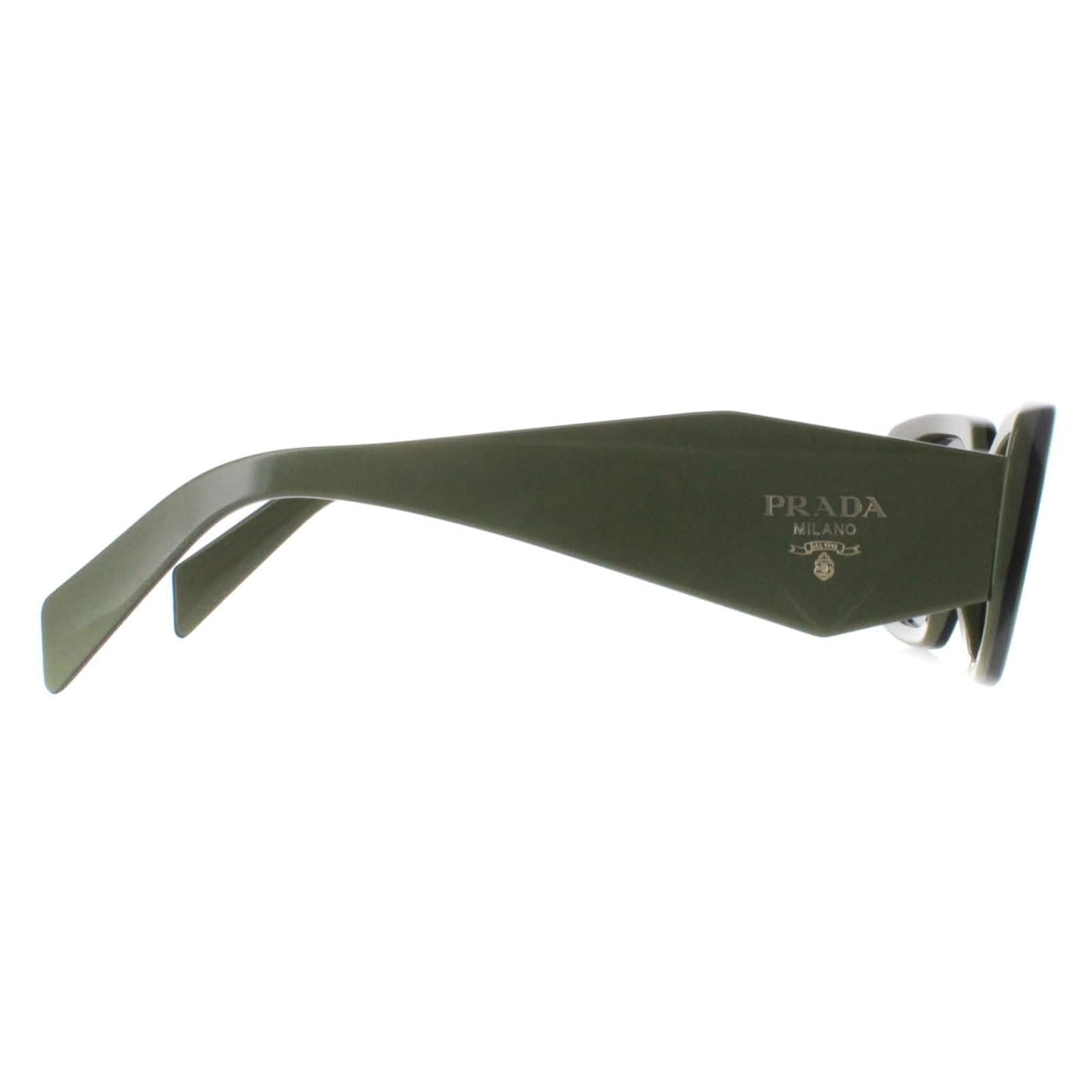 Prada Prada Women's Rectangle Sage Black Dark Grey PR17WS - 4