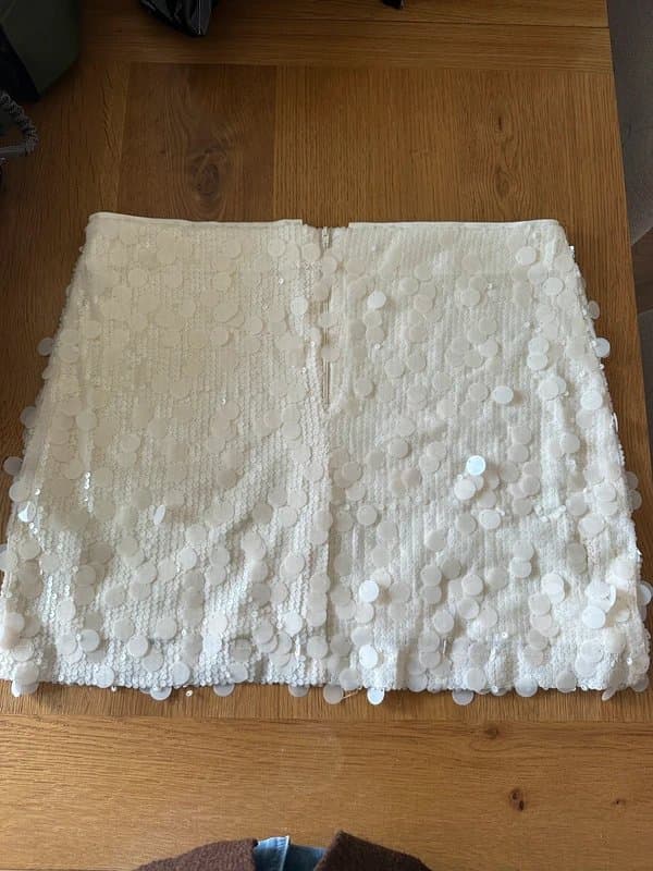 ASOS Design White sequin skirt