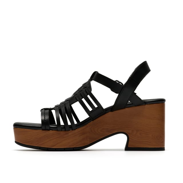 Clarks Clarks Women's Nerisa May Black Leather Wedges - 2