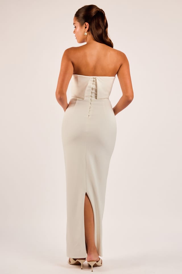 Jaded Rose Jaded Rose Women's Lesly White Bandeau Pencil Maxi Dress - 3