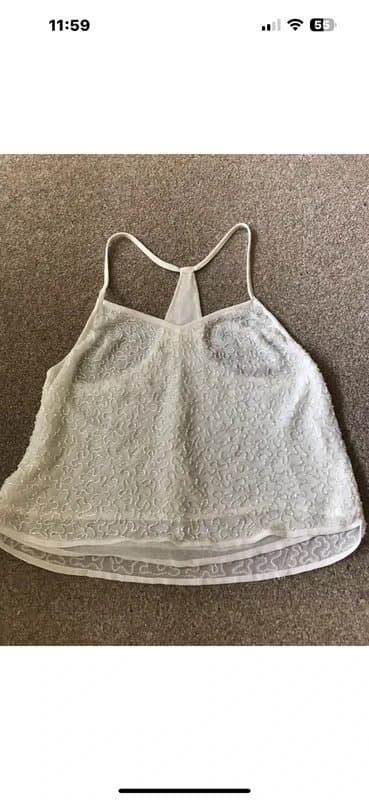 Topshop Cream Beaded Cami Top 8 Topshop
