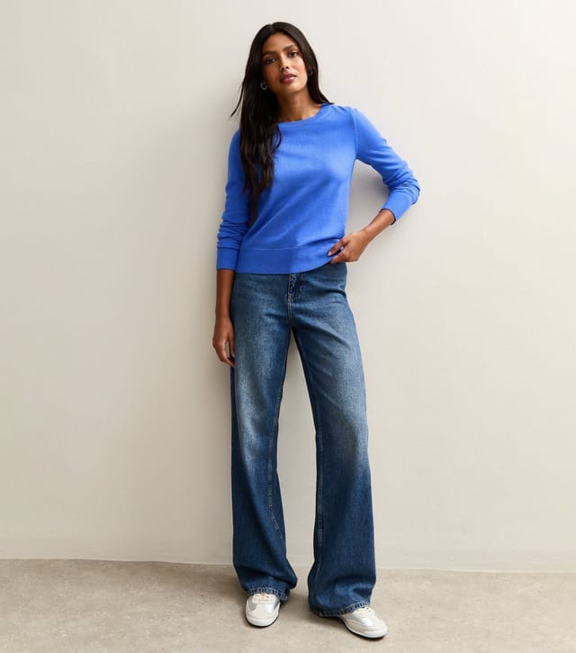 New Look Women's Bright Blue Crew Neck Jumper New Look - 3