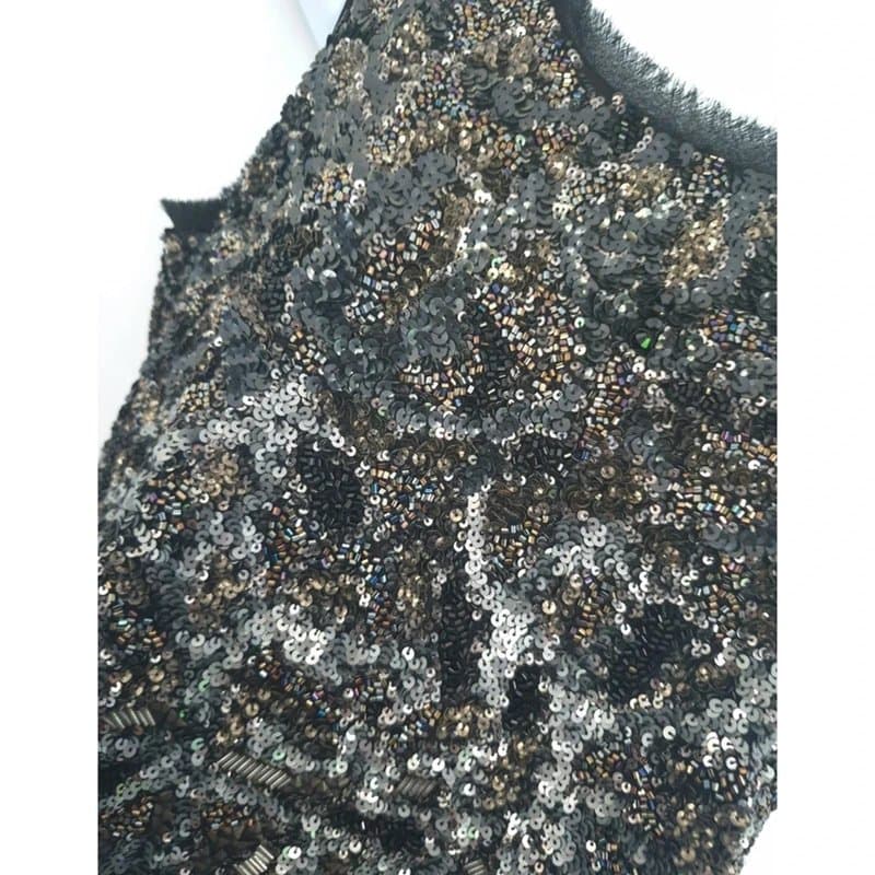 AllSaints Allsaints Brellie heavy duty embroidered sequin tank top UK size 10
