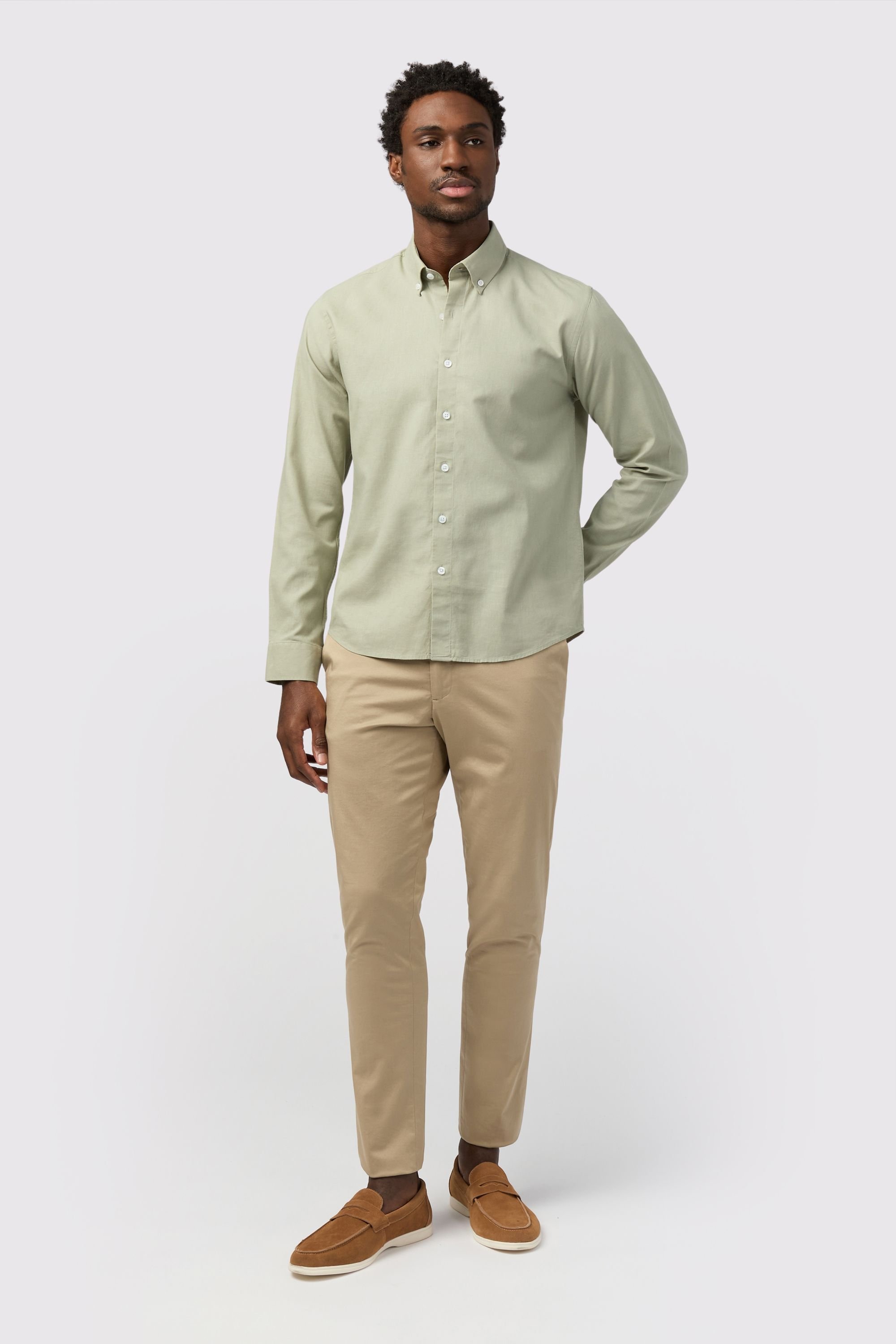 Melka Melka Men's Linen Shirt in Green - 2